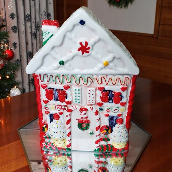 Candy & Ice Cream Gingerbread House Cookie Jar by MSRF Design Studio - Picture 1 of 11